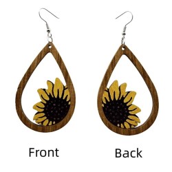 jewellery day sun flower retro big earrings new