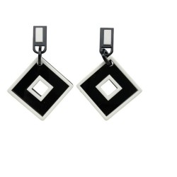 jewellery wind black color geometry earrings occidental style Earringearrings
