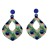  Bohemia retro ethnic style peacock feather long earrings Earringearrings occidental style