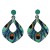  Bohemia retro ethnic style peacock feather long earrings Earringearrings occidental style