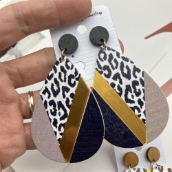 earrings occidental style exaggerating leopard earrings retro ear stud style