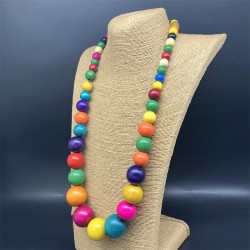 exaggerating long necklace  Bohemia ethnic style retro beads necklace