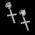  zircon cross earrings  occidental style exaggerating personality fashion crystal ear stud