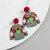 new christmas wind cartoon lovely wind christmas sweater Santa Claus deer day gift earrings Earring