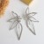 (A1235 silvery White Diamond )occidental style wind fashion exaggerating diamond big butterfly earrings super big Earri