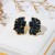 occidental style retro wind butterfly petal enamel earrings samll high Earring silver