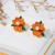 sweet small fresh temperament flower earrings candy colors retro wind Earring autumn