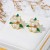 sweet small fresh temperament flower earrings candy colors retro wind Earring autumn