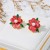 sweet small fresh temperament flower earrings candy colors retro wind Earring autumn