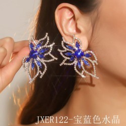 occidental style exaggerating series Rhinestone earrings fully-jewelled color ..