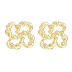  Alloy flowers earrings occidental style Earring woman fashion twisted flowers..