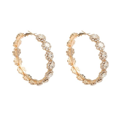 super claw chain occidental style circle banquet earrings woman multilayer Round flowers Round bride style
