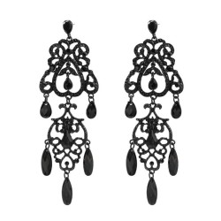 Autumn and Winter occidental style retro earrings woman multilayer Alloy flowe..