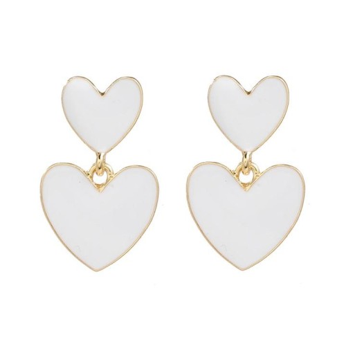 fashion Alloy enamel earrings multilayer heart-shaped Earring woman lovely Korean style