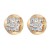autumn occidental style earrings Alloy ear stud woman Round Metal fully-jewelled