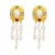 medium earrings occidental style retro Earring woman imitate Pearl tassel Bohemian style