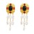 medium earrings occidental style retro Earring woman imitate Pearl tassel Bohemian style