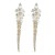  fully-jewelled long style earring occidental style earrings woman Alloy diamond leaves Earring Bohemian style
