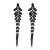  fully-jewelled long style earring occidental style earrings woman Alloy diamond leaves Earring Bohemian style