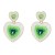 ins wind fashion multilayer heart-shaped color earrings occidental style Earring woman samll style