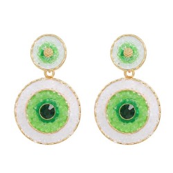 ins wind fashion multilayer Round color earrings occidental style Earring woma..