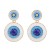 ins wind fashion multilayer Round color earrings occidental style Earring woman Bohemian style samll style