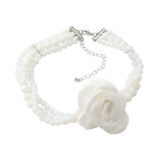 Autumn and Winter flowers necklace occidental style woman multilayer Acrylic weave elegant sweater chain