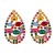trend colorful diamond earrings drop ear stud woman Rhinestone diamond occidental styleearrings