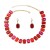 occidental style square glass diamond earrings necklace set lady Bohemian style banquet