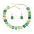 occidental style square glass diamond earrings necklace set lady Bohemian style banquet