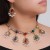 crystal gem mosaic drop occidental style necklace earrings set bridenecklace set
