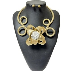 original flowers bow necklace clavicle chain handmade weave occidental style e..