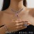 occidental style fashion blue crystal necklace earrings bracelet set blue crystal full