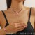 occidental style fashion blue crystal necklace earrings bracelet set blue crystal full
