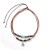 occidental style classic style necklace blue turquoise rope retro Metal flowers fashion brief