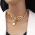 occidental style personality chain belt buckle clavicle necklace   trend Metal geometry