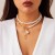 occidental style  temperament Pearl necklace  creative Irregular chain clavicle woman