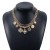 occidental style medium hollow eyes necklace  embed pendant chain woman
