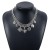 occidental style medium hollow eyes necklace  embed pendant chain woman