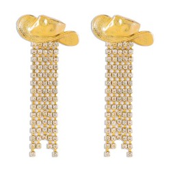 E occidental style Cowboy wind tassel earrings  samll creative personality ear..