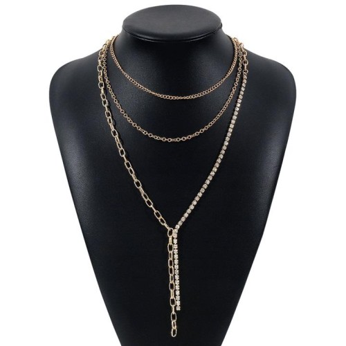  exaggerating multilayerY chain claw chain splice necklace  fashion creative chain woman