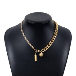 occidental style splice beads pendant necklace  brief wind chain