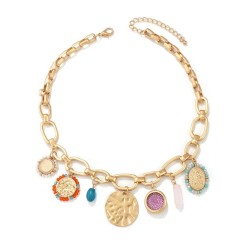 occidental style medium creative pendant necklace  geometry chain wind chain