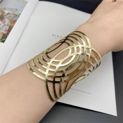 racelet opening bangle woman occidental style exaggerating width bangle Metal ..