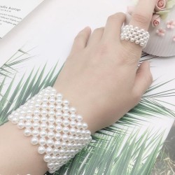 racelet elasticity handmade  imitate Pearl bracelet all-Purpose Style ins