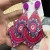  medium Earringeach earrings rhombus retro rhombus big earrings