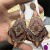  medium Earringeach earrings rhombus retro rhombus big earrings