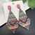  medium Earringeach earrings rhombus retro rhombus big earrings