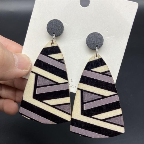  Bohemia long earrings occidental style exaggerating color Stripe Earringearrings