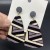  Bohemia long earrings occidental style exaggerating color Stripe Earringearrings